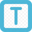 Square Letter T  Icon