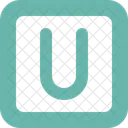 Square Letter U  Icon