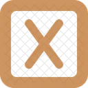 Square Letter X  Icon