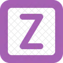 Square Letter Z Letter Z Icon