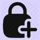 Square Lock Add Icon