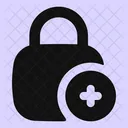 Square Lock Add Icon