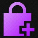 Square Lock Add Icon