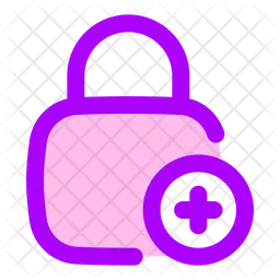 Square-lock-add-  Icon