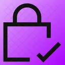 Square Lock Check Lock Check Check Lock Icon