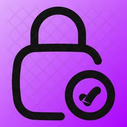 Square-lock-check-  Icon