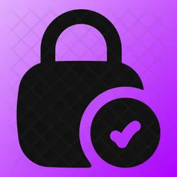 Square-lock-check-  Icon