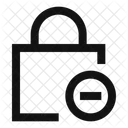 Square Lock Minus Lock Minus Remove Lock Icon