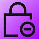 Square Lock Minus Lock Minus Remove Lock Icon