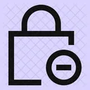 Square Lock Minus Lock Minus Remove Lock Icon