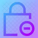 Square Lock Minus Lock Minus Remove Lock Icon