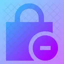 Square Lock Minus Lock Minus Remove Lock Icon