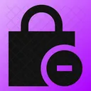 Square Lock Minus Lock Minus Remove Lock Icon