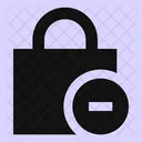 Square Lock Minus Lock Minus Remove Lock Icon