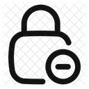 Square Lock Minus Lock Minus Remove Lock Icon