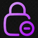 Square Lock Minus Lock Minus Remove Lock Icon