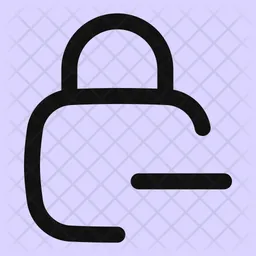 Square-lock-minus-  Icon