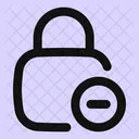 Square Lock Minus Lock Minus Remove Lock Icon