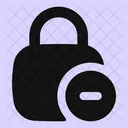 Square Lock Minus Icon