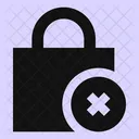 Square Lock Remove Lock Cross Close Lock Icon