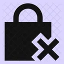 Square Lock Remove Lock Cross Close Lock Icon