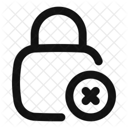 Square-lock-remove  Icon