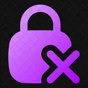 Square Lock Remove Lock Cross Close Lock Icon