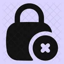 Square Lock Remove Icon