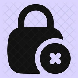 Square-lock-remove  Icon