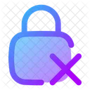 Square Lock Remove Lock Cross Close Lock Icon