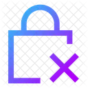 Square Lock Remove Lock Cross Close Lock Icon