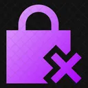 Square Lock Remove Icon