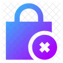 Square Lock Remove Lock Cross Close Lock Icon