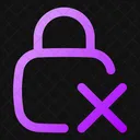 Square Lock Remove Lock Cross Close Lock Icon