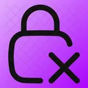 Square Lock Remove Lock Cross Close Lock Icon