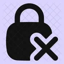 Square Lock Remove Icon