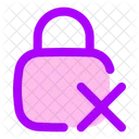 Square Lock Remove Lock Cross Close Lock Icon