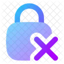 Square Lock Remove Lock Cross Close Lock Icon