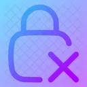 Square Lock Remove Lock Cross Close Lock Icon