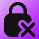 Square Lock Remove Lock Cross Close Lock Icon