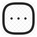 Square Menu Symbol Dots Icon More Options Square Icon Icon