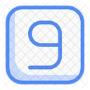 Square Nine 9 Education Icon