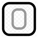 Square O Letter Letter Sign Icon