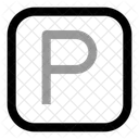 Square P Letter Letter Sign Icon