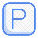 Square P Letter Letter Sign Icon