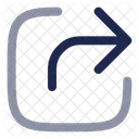 Square Share Line Web Icon Message Icon Icon