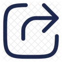 Square Share Line Web Icon Message Icon Icon