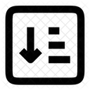 Square Sort Asc Icon