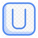 Square U Letter Letter Turn Icon