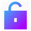 Square Unlock Open Lock Open Padlock Icon